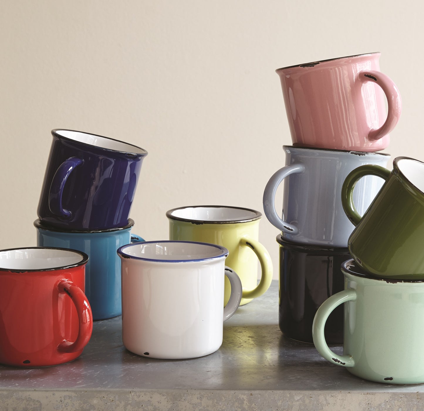 Tinware Espresso Mug in Pink - Set of 4