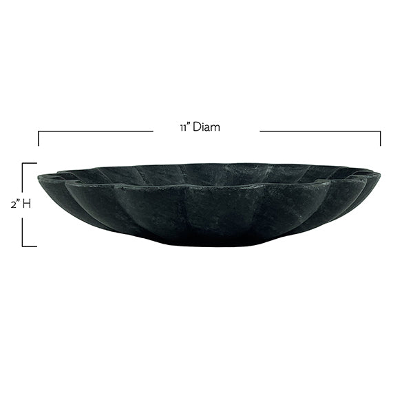 Catalina Black Marble 3 Piece Nesting Bowl Set