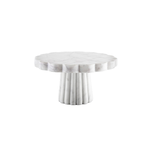 Verona White Marble Small Cake Stand