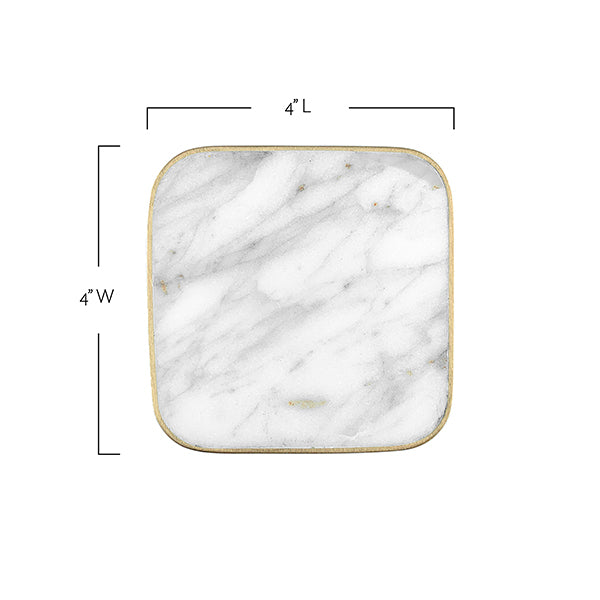 Verona Green Marble Coaster Set