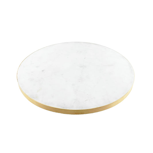 Verona White Marble Lazy Susan