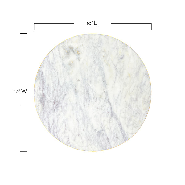 Verona Black Marble Round Charger
