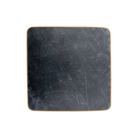 Verona Black Marble Square Charger