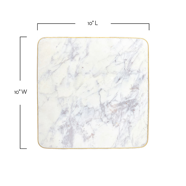 Verona Green Marble Square Charger