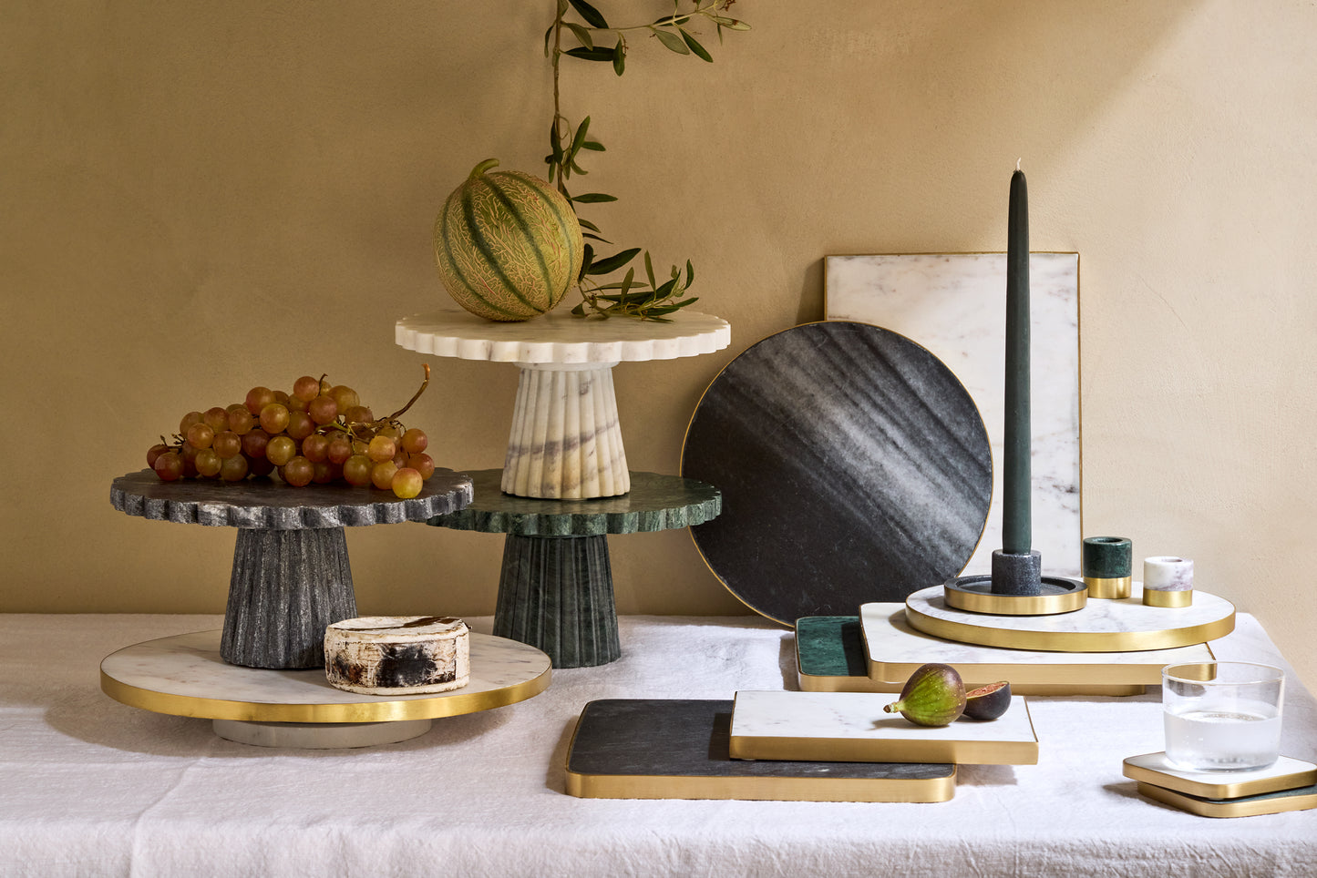 Verona Black Marble Candlestick