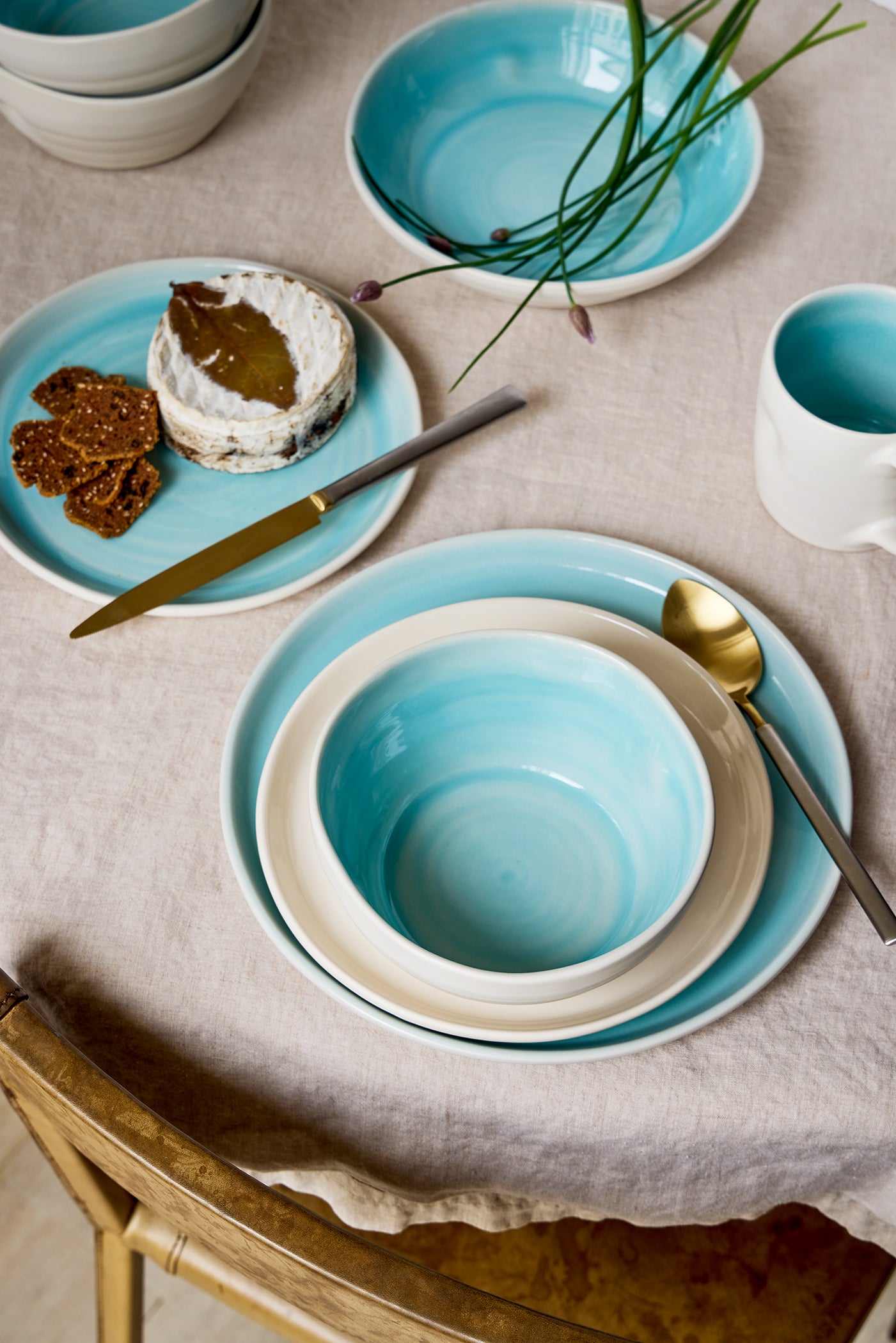 Pinch Salad Plate in White - Set of 4