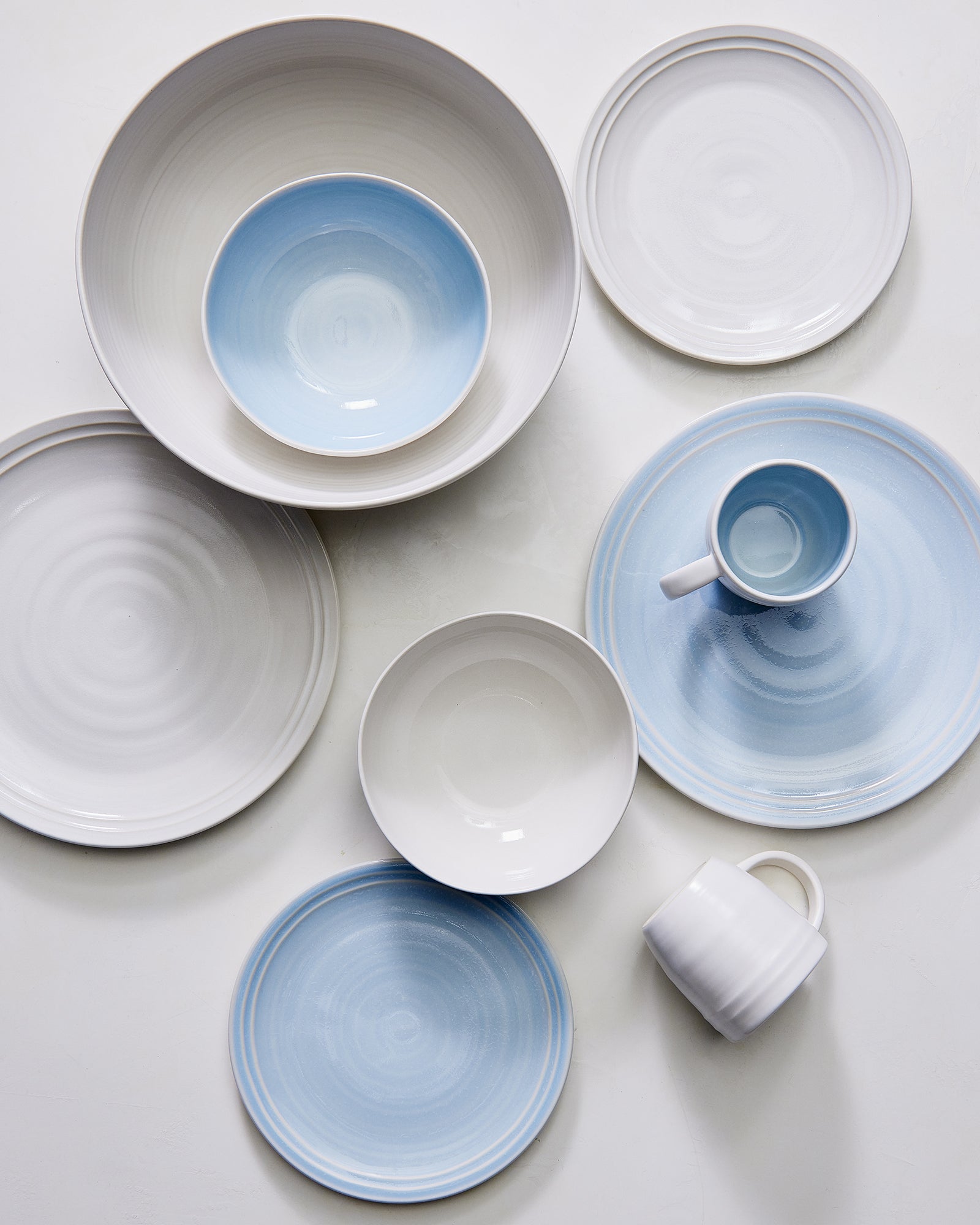 Lines White Stoneware Salad Bowl, Set of 4 Canvas Home Lines, Stoneware, Stoneware Salad Bowl, White, White Stoneware