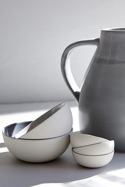 Shell Bisque Grey Porcelain Small Bowl, Set of 4 Canvas Home Appetizer Bowl, Bowls, Casual Dinnerware, Dessert Bowl, Dip Bowl, Grey, Porcelain, Porcelain Dinnerware, Prep Bowl, Rice Bowl, Set of 4, Shell Bisque, Shell Bisque Collection, Shell Bisque Grey, Shell Bisque Small Bowl, Shell Bisque Small Bowl Set, Small Bowl, Small Bowl Set