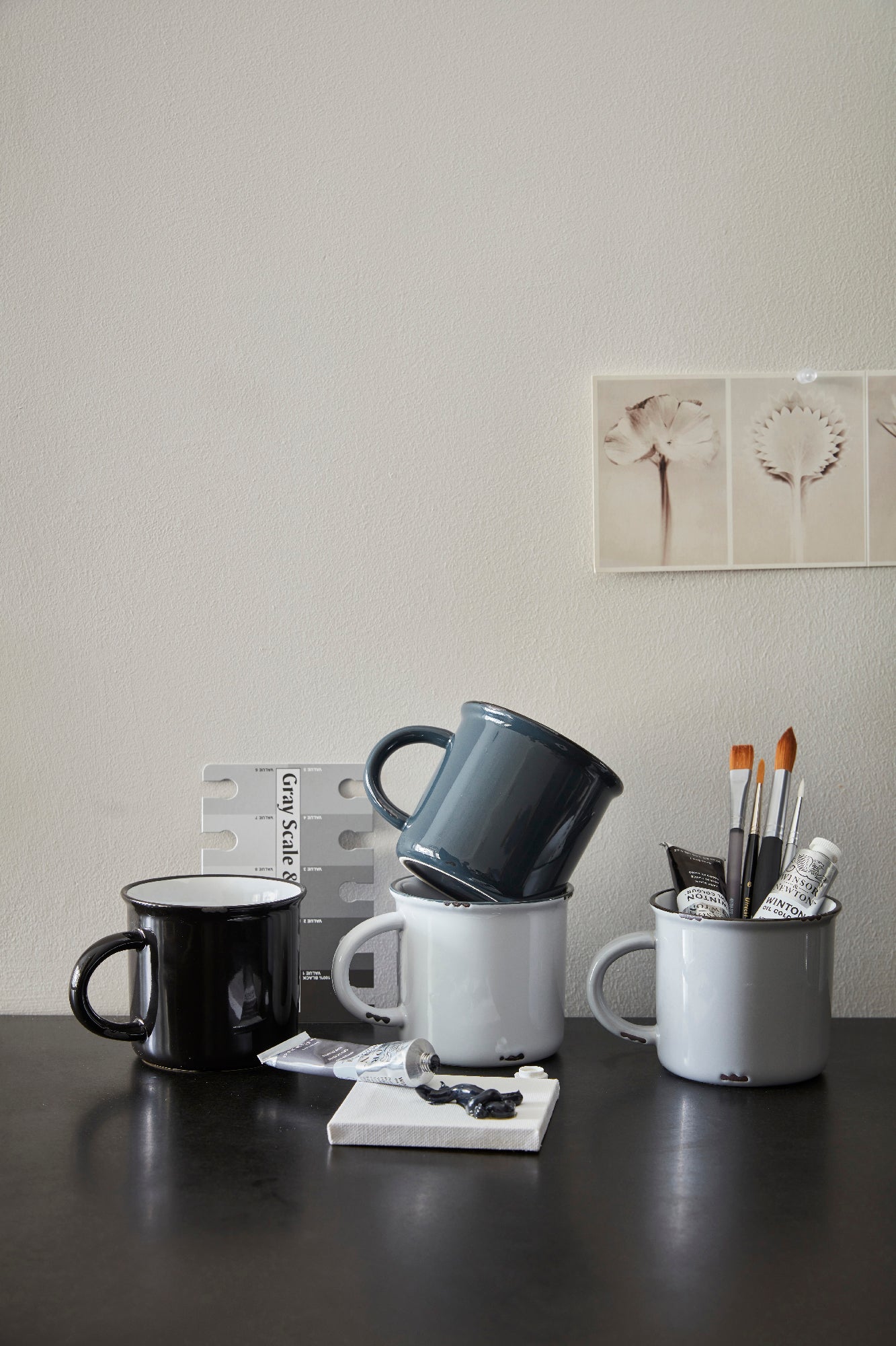 Tinware Mug in Black - Set of 4 Canvas Home "contemporary dinnerware", Blue, canvas home, Coffee + Tea, Gifts-25-&-Below, Mugs + Cups, red-white-blue, related-tinware-mug, Tinware Collection