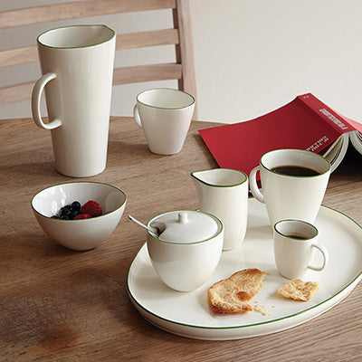 Abbesses Grey Rim Porcelain Pasta Bowl, Set of 4 Canvas Home Abbesses, Abbesses Bowl, Abbesses Collection, Abbesses Grey Rim, Abbesses Pasta Bowl, Abbesses Pasta Bowl Set, Bowls, Casual Dinnerware, Colored Rim, Colored Rim Dinnerware, Grey, Grey Rim, Pasta, Porcelain, Porcelain Dinnerware, Set of 4, White, White & Grey