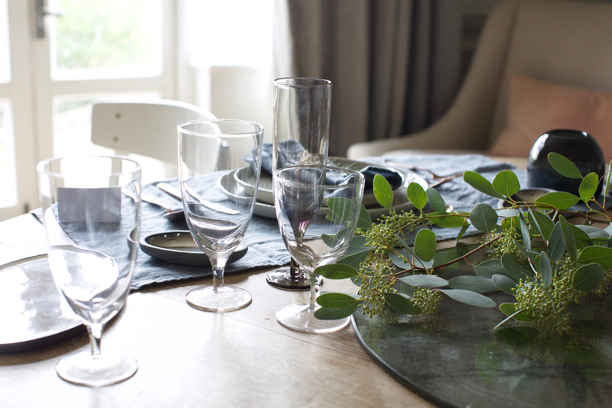 Amwell Water Stemware Set Canvas Home Amwell, Barware, Clear, Glass, Glassware, Set of 4, Stemmed Glass, Stemware, Water Glass, Water Glassware, Water Stemware