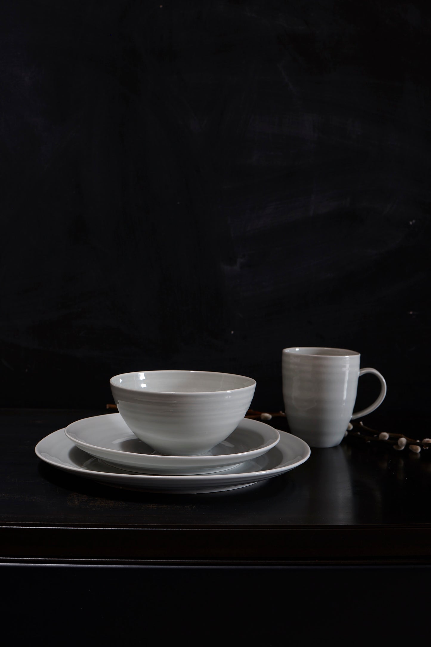 Daniel Smith Mug - Set of 4 - Smoke Canvas Home canvas home, contemporary dinnerware, Daniel Smith, Daniel Smith Collection, dinner party, dinnerware, dinnerware sets, dish sets, family, Large, modern dinnerware, Mug, mugs & cups, Place Setting, Plates, simple dinnerware, Smoke, tabletop, tableware