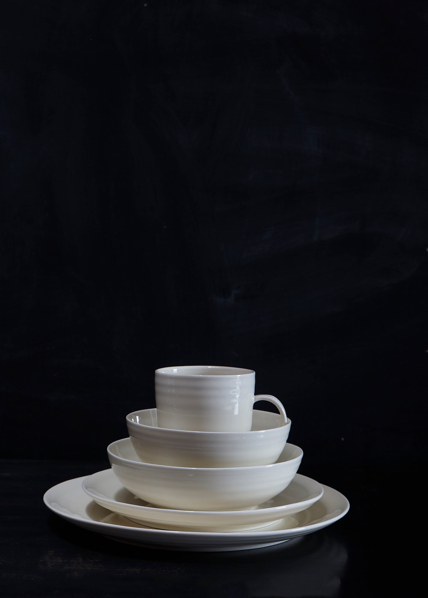 Daniel Smith Salad Plate - Set of 4 - Ivory Canvas Home canvas home, contemporary dinnerware, Daniel Smith, Daniel Smith Collection, dinner party, dinnerware, dinnerware sets, dish sets, family, Ivory, Large, modern dinnerware, Place Setting, Plates, simple dinnerware, tabletop, tableware