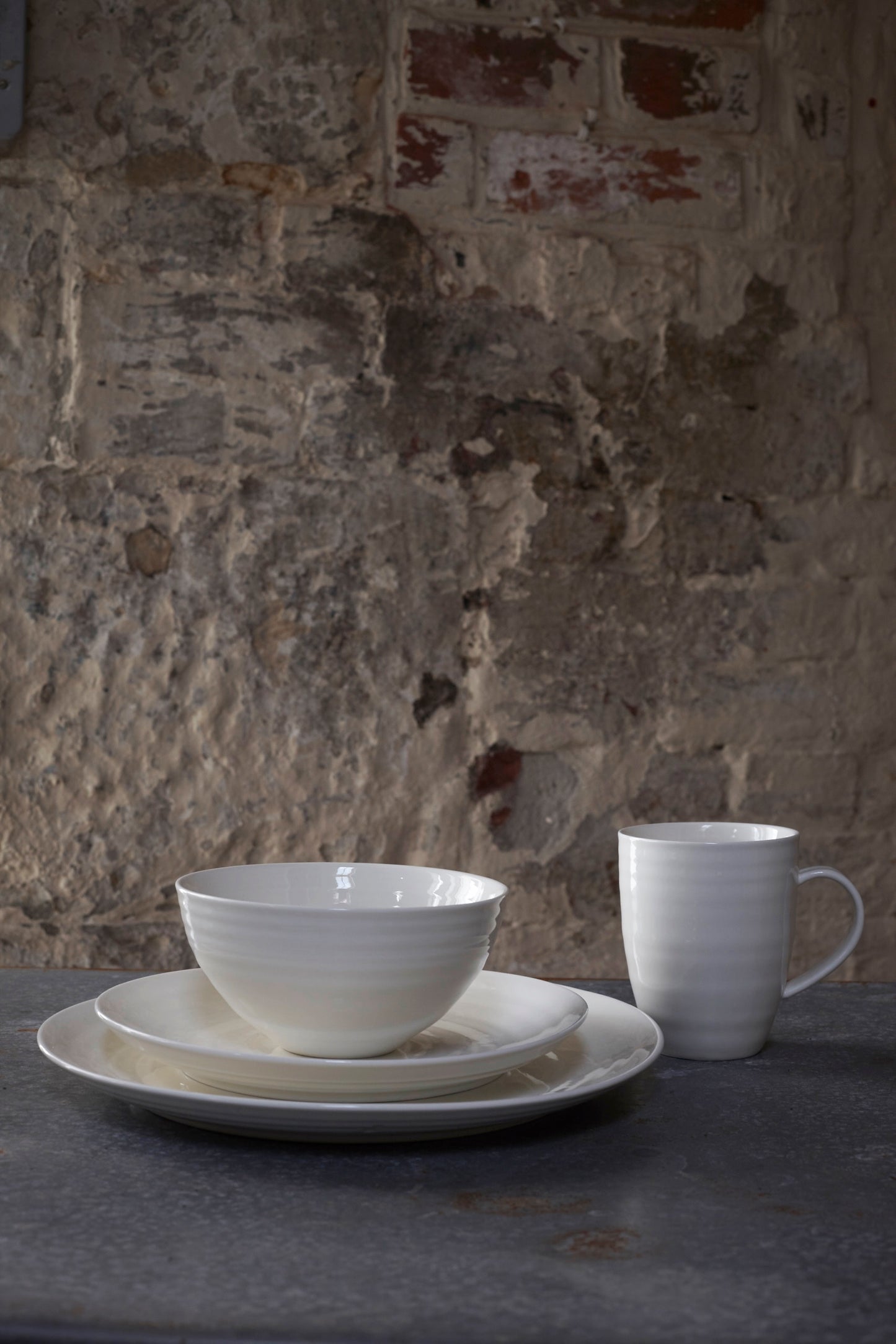 Daniel Smith Mug - Set of 4 - Ivory Canvas Home canvas home, contemporary dinnerware, Daniel Smith, Daniel Smith Collection, dinner party, dinnerware, dinnerware sets, dish sets, family, Ivory, Large, modern dinnerware, Mug, mugs & cups, Place Setting, Plates, simple dinnerware, tabletop, tableware