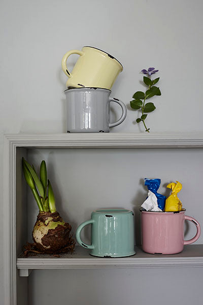 Tinware Espresso Mug Gift Set Canvas Home "contemporary dinnerware", $30-$50, canvas home, Coffee + Tea, Mugs + Cups, red-white-blue, related-tinware-mug, Tinware Collection
