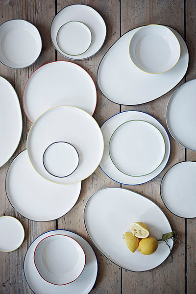 Abbesses Black Rim Porcelain Small Bowl - Set of 4 Canvas Home Abbesses, Abbesses Black Rim, Abbesses Bowl, Abbesses Collection, Appetizer Bowl, Black, Black Rim, Bowls, Colored Rim, Dessert Bowl, Dip Bowl, Porcelain, Porcelain Dinnerware, Prep Bowl, Rice Bowl, White, White & Black